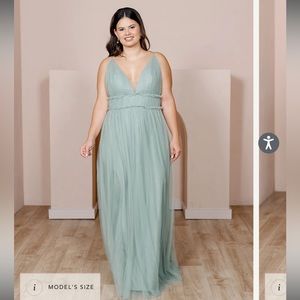 Shop Revelry Alma Tulle Dress in Sage